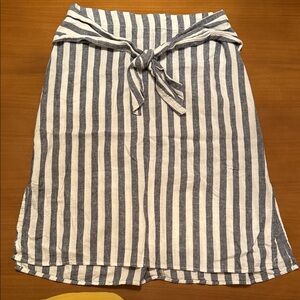 Cato Blue and‎ White Striped Midi Skirt